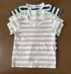 良品計画 無印良品 半袖 Tシャツ ボーダー 3枚 100
