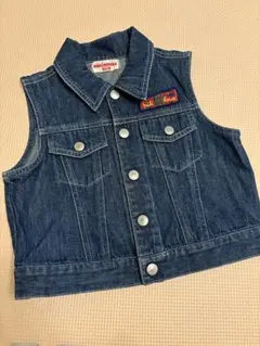 ミキハウス デニム　ベスト 110 刺繍