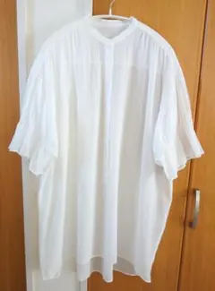 B&Y UNITED ARROWS ブラウス チュニック シアー ホワイト