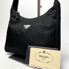PRADAテスートメタロ ナイロン プラハンドル ショルダーギャラ保存袋付