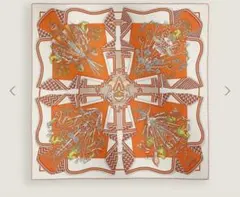 美品　新作　HERMES カレ70 鞍職人の花束