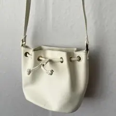 GIANNI NOTARO ジャンニノターロ 巾着 ジョルダーバッグ レザー 白