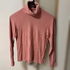 UNIQLOの「ヒートテックフリースタートルネックT（長袖）」　S ピンク