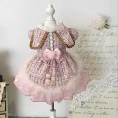 No.2107犬服　猫服　ハンドメイド　ワンピース　わんちゃん