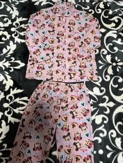 ミッキー＆ミニーマウス パジャマセット ピンク　M〜Lサイズ