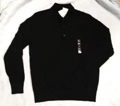 ユニクロ メンズ メリノニットポロセーター UNIQLO ブラック
