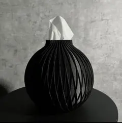 モダンインテリアに合う 球体ティッシュ＆トイレットペーパーケース