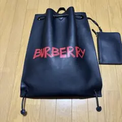 美品⭐︎希少！バーバリーBurberry グラフィティプリント　レザーバッグパック