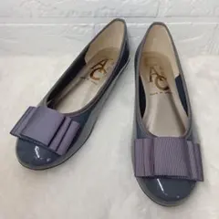 neue arhe 日本製 リボンパンプス 23cm EEE グレー