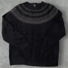UNIQLO ユニクロ　ネイビー ノルディック柄 セーター ニット　XL