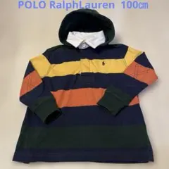 【美品】ポロ・ラルフ・ローレン フード付きポロシャツ　100㎝