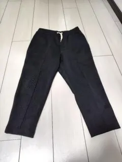 美品【FRED PERRY フレッドペリー】クロップドトラックパンツ　ブラック