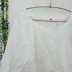 ユニクロ レディース ブラウス XL 綿100% 長袖 完売品 大きめ 春夏