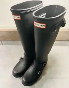 廃盤　美品　Hunter ハンター　レインブーツ　23.0 ブラック