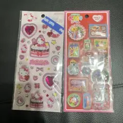キティ　サンリオ　キラキラジュエルシール　y2kホイップ　おもちゃシール
