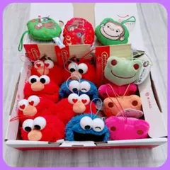 セサミストリート エルモ クッキーモンスター プライズ ぬいぐるみ 詰め合わせ