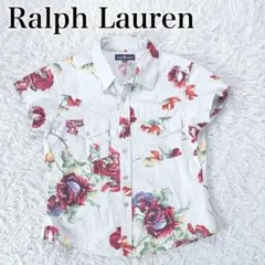 希少　RALPH LAUREN 花柄 シアサッカー 半袖 シャツ レディース　Sのサムネイル