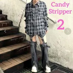 美品　キャンディストリッパー　ベルテッドチェックシャツ　2way ブラックのサムネイル