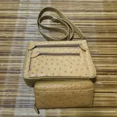 オーストリッチタイプ ショルダーバッグ 財布 セット