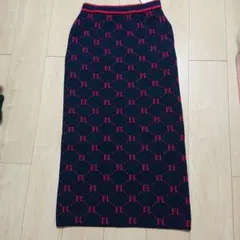 新品未使用 FENNEL タイトスカート ネイビー/レッド 38