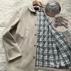 美品✨バーバリーブラックレーベル　マリンコート　銀ボタン　中綿　ホース刺繍　L