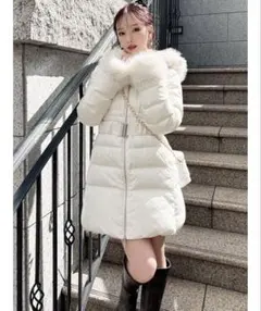 RESEXXY リゼクシー フード付きダウンコート ホワイト