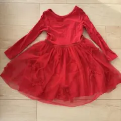 H&M 赤色 長袖 ワンピース クリスマス　110/116