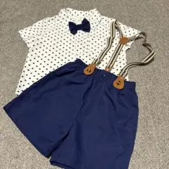 SHEIN 水玉模様シャツとショートパンツセット 4Y