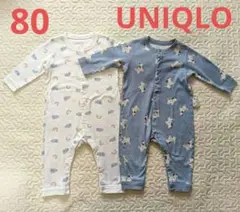 UNIQLO ユニクロ ☆ ロンパース ☆ 80サイズ☆２枚セット☆ 長袖