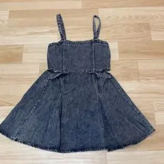 美品　チップクリップ♡ デニムジャンバースカート M ダメージ加工のサムネイル