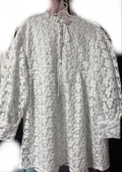 ZARA フラワーレースミニワンピース　花柄 白