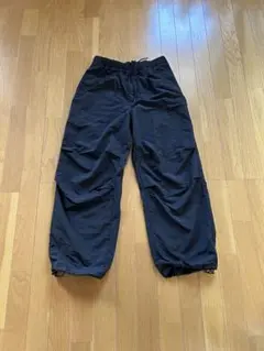 GU ナイロンジップパラシュートパンツ Sサイズ 黒