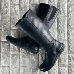 極美品/24.5 ビルケンシュトック ロングブーツ ファーミントン サイドジップ