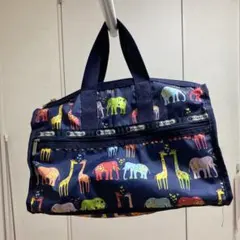 Lesportsac 動物柄 ボストンバッグ 中型