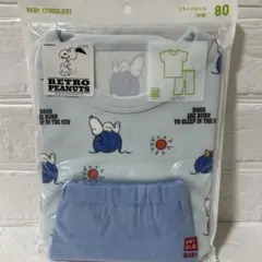 ユニクロ／RETRO PEANUTS スヌーピー 半袖ドライパジャマ 80