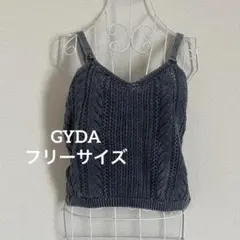 GYDA トップス　キャミソール　ブルー　デニム　サマーニット　ショート丈