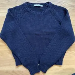 Spick & Span ネイビー ラグランニット