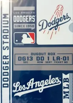 WBC クリアファイル ロサンゼルスドジャース