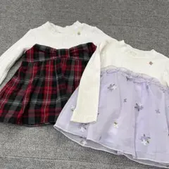 プティマイン　90㎝ アプレレクール　カットソー　長袖　女の子　トップス　ニット