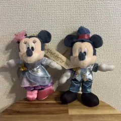 ファンタジースプリングス　ぬいぐるみバッジ　キーチェーン　ミッキー　ミニー