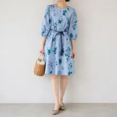 【新品】TO BE CHIC ボタニカル フラワープリント ワンピースのサムネイル