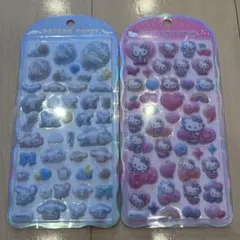 正規品　新品未使用　コットン　パフィシール　シナモロール　ハローキティ　シール