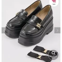 NICE CLAUP 10cm厚底2way美脚ローファー