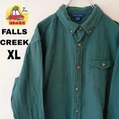 USA古着　FALLSCREEK ネルシャツ　XL グリーンのサムネイル