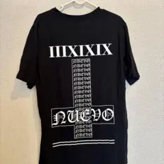【L】NUEVO ヌエボ ブラック ロゴプリントTシャツ　韓国