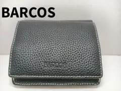 BARCOS 二つ折り財布 黒 レザー　メンズ　レディース