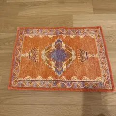 ORNÉ DE FEUILLES オルネコ　モロッコプリントラグ　Sサイズ