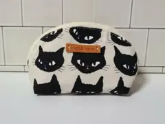 ハンドメイド　ミニファスナーポーチ　小物入れ　カギ入れ小銭入れ猫柄　マルチポーチ