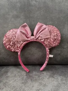 ミニーマウス風スパンコールカチューシャ