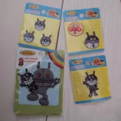 新品　未使用　アンパンマン バイキンマン　キャラクター ワッペン 4個セット